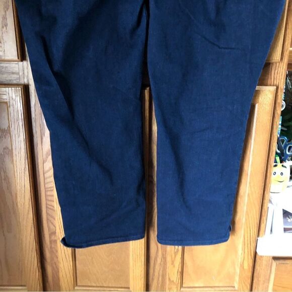 NYDJ Curves 360 Slim Straight Ankle Jeans Dark Denim Blue - 28 - Picture 10 of 14